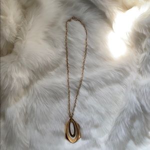 Vintage Crown Trifari Signed Gold Tone Necklace